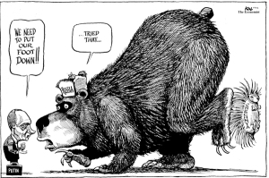 Political Cartoon Published in 2001 by the Economist, a British Newspaper